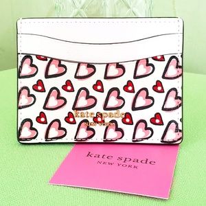 KATE SPADE MORGAN FANCY HEARTS CARD HOLDER CASE:NWT HEARTS